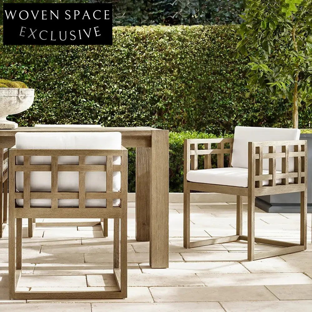 Modern Outdoor Teak Wood Sofa Set for Garden Patio Villa Resort Living