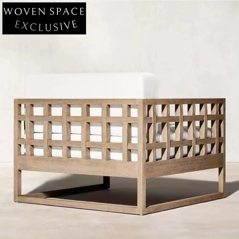 Modern Outdoor Teak Wood Sofa Set for Garden Patio Villa Resort Living