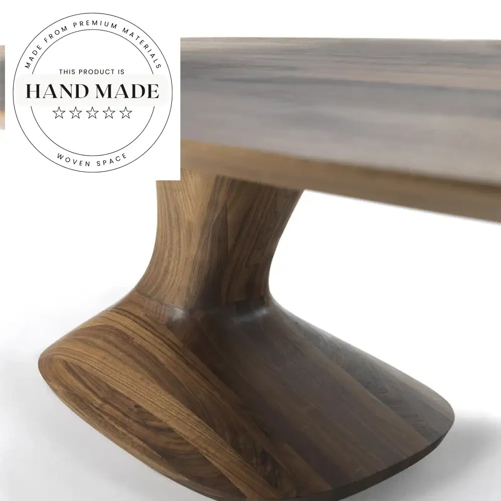 Modern Oval Black Walnut Solid Wood Nordic 6-8 Seat Dining Table