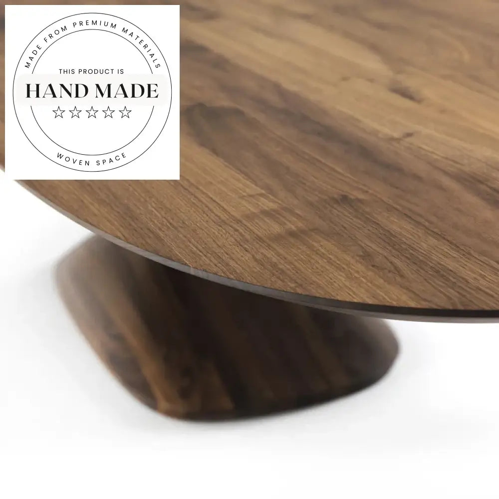 Modern Oval Black Walnut Solid Wood Nordic 6-8 Seat Dining Table