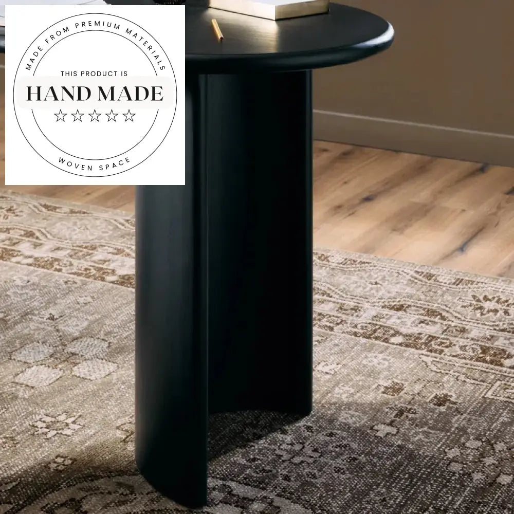 Modern Oval Black Wood Executive Computer Office Writing Desk