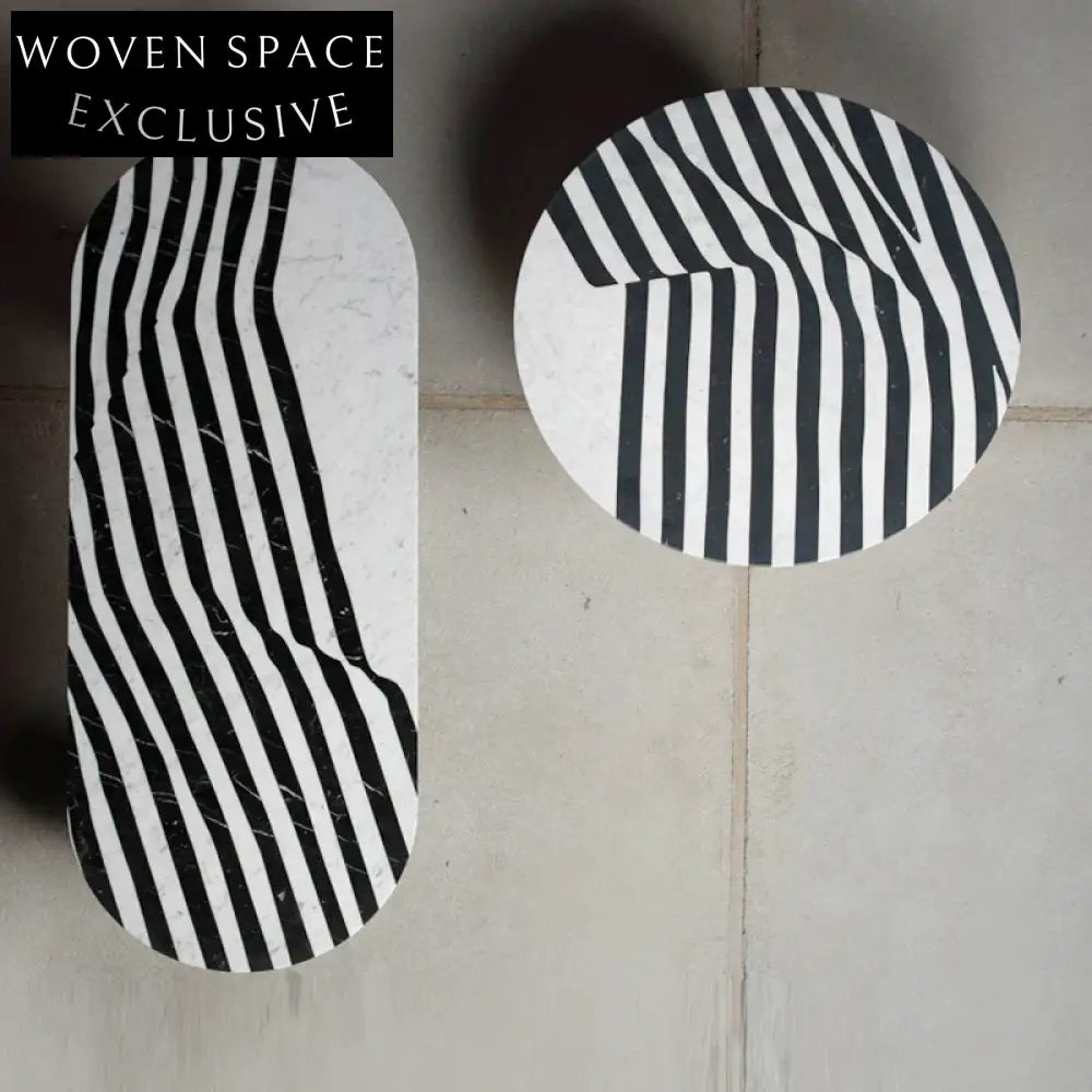 Modern Oval Marble Coffee Table, Creative Living Room Centerpiece Furniture Design