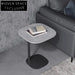 Modern Oval Slate Top Metal Base Living Room Side Table