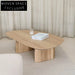 Modern Oval Solid Wood Living Room Center Table 43-inch Natural Finish