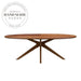 Modern Oval Solid Wood Walnut Pattern 6-8 Seater Dining Table