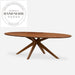 Modern Oval Solid Wood Walnut Pattern 6-8 Seater Dining Table