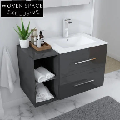 Modern Painting-Free Wooden Bathroom Vanity with Mirror and Integrated Sink