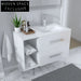 Modern Painting-Free Wooden Bathroom Vanity with Mirror and Integrated Sink