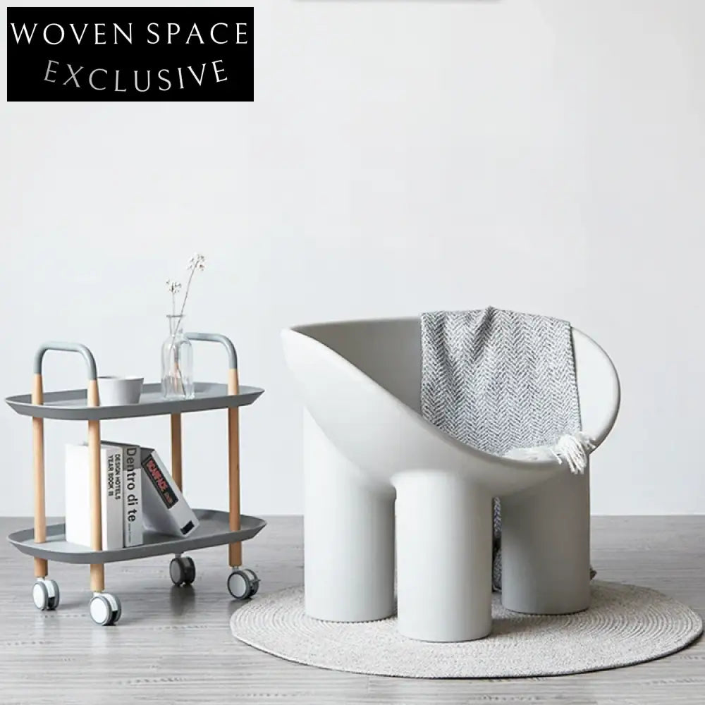 Modern PE Plastic Roly Poly Lounge Chair, Versatile Indoor Outdoor Dining Seat