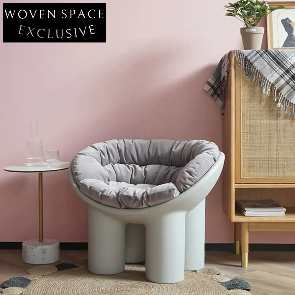 Modern PE Plastic Roly Poly Lounge Chair, Versatile Indoor Outdoor Dining Seat