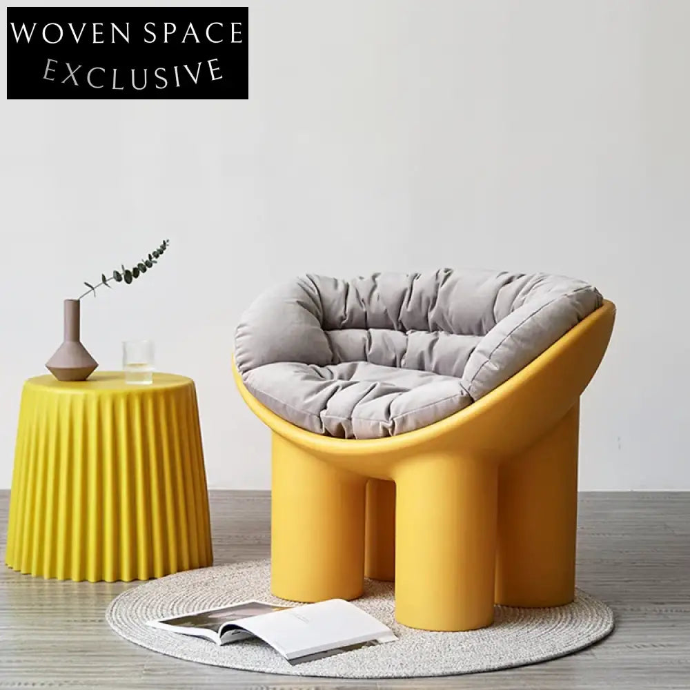 Modern PE Plastic Roly Poly Lounge Chair, Versatile Indoor Outdoor Dining Seat