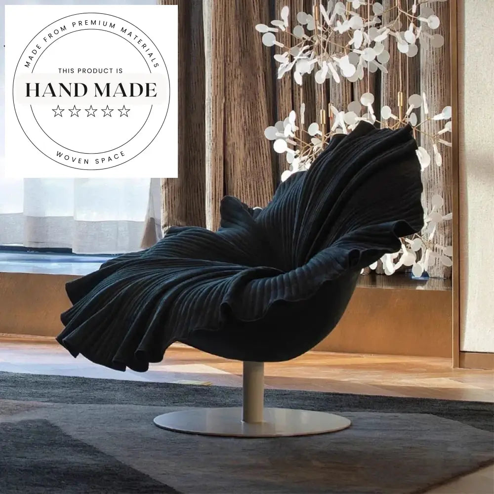 Modern Petal Shape Swivel Velvet Recliner Armchair for Living Room