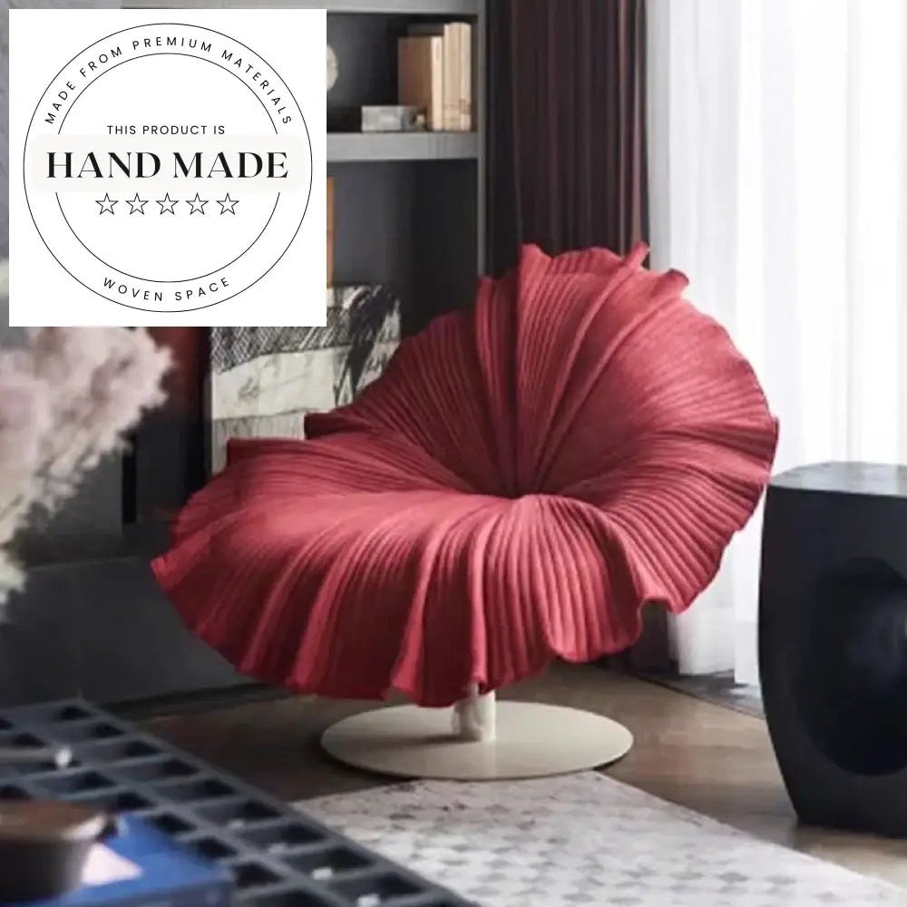 Modern Petal Shape Swivel Velvet Recliner Armchair for Living Room