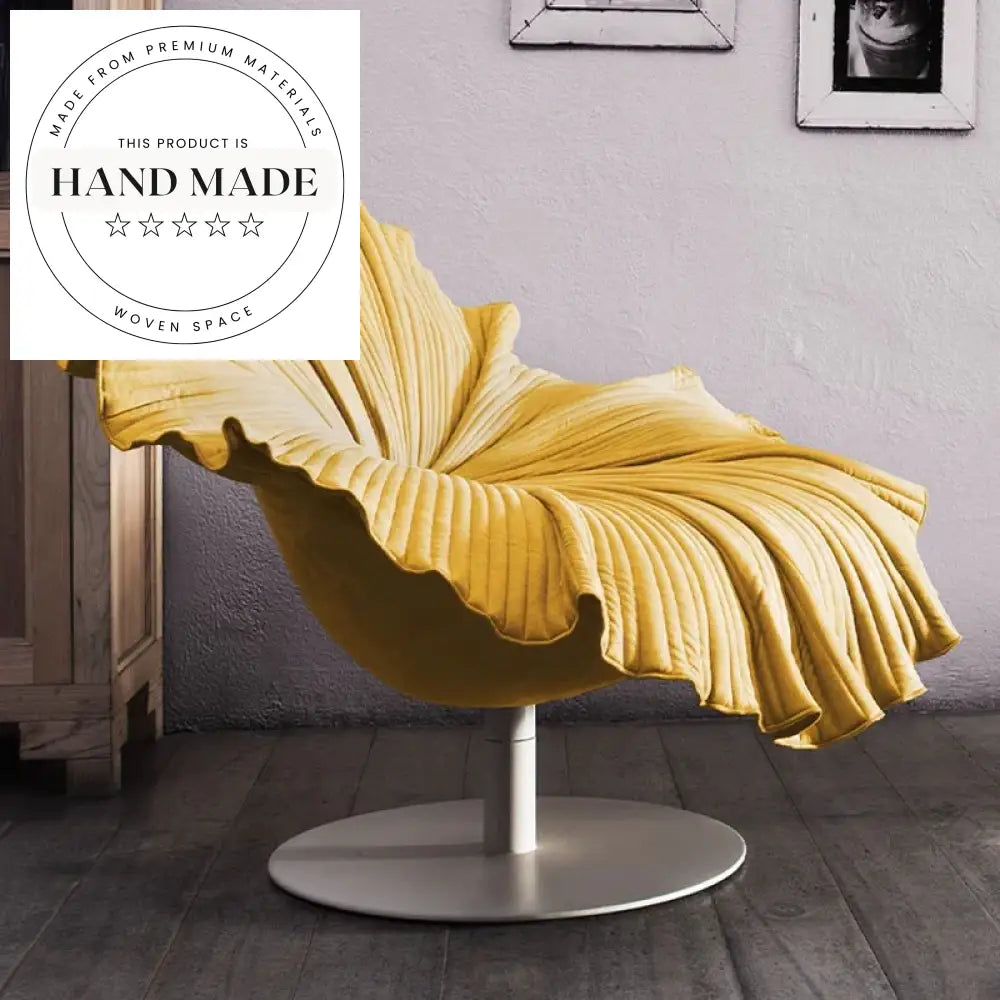 Modern Petal Shape Swivel Velvet Recliner Armchair for Living Room