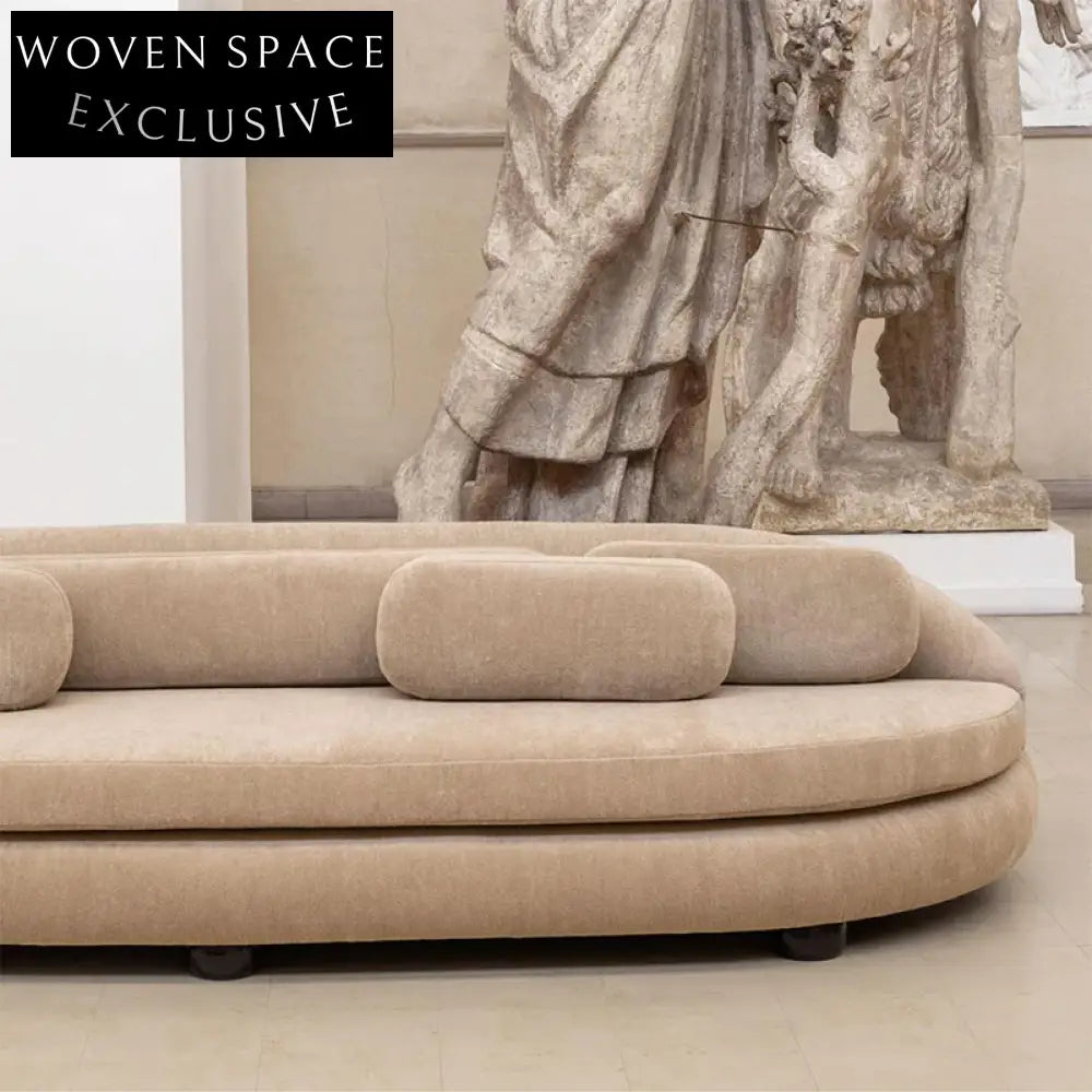 Modern Pine Wood Frame Fabric Three-Seat Convertible Lounge Sofa