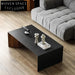 Modern Pine Wood Living Room Coffee Table, Rich Walnut Finish, Custom Sizes, Coffee Table
