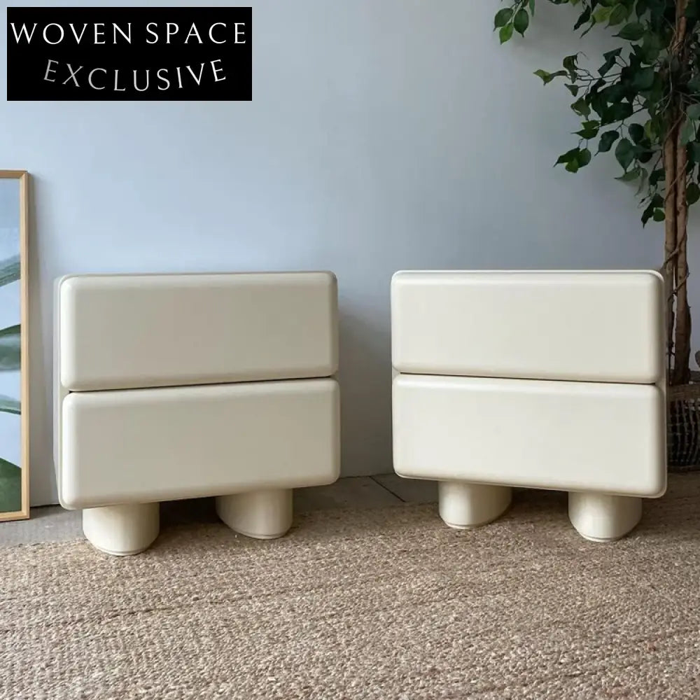Modern Pink Bedroom Nightstand with Storage Drawer - Chic Bedside Table
