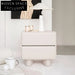Modern Pink Bedroom Nightstand with Storage Drawer - Chic Bedside Table