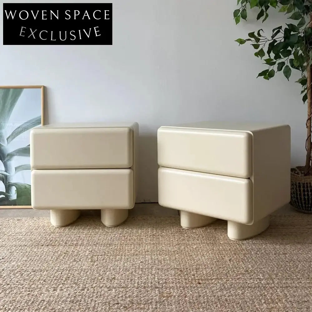Modern Pink Bedroom Nightstand with Storage Drawer - Chic Bedside Table