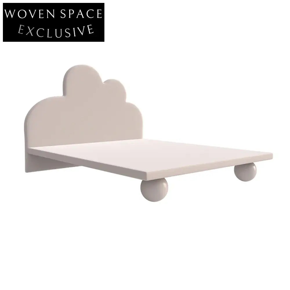 Modern Pink Flower Tech Fabric Kids Single Bed with Solid Wood Frame