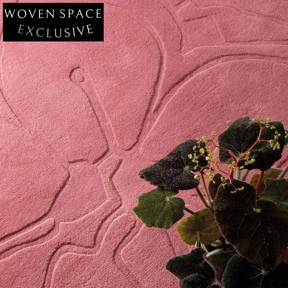 Modern Pink Stripe Living Room Area Rug, Soft Polyester Handmade Floor Carpet