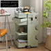 Modern Plastic Rolling Storage Rack, Creative Sofa Side Table Cabinet for Home and Office