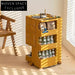 Modern Plastic Rolling Storage Rack, Creative Sofa Side Table Cabinet for Home and Office