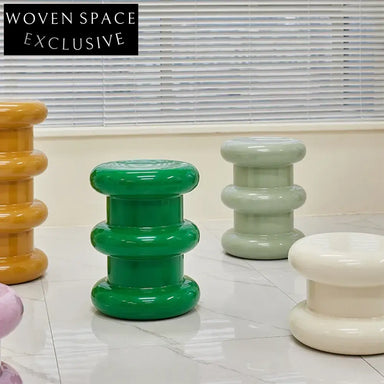 Modern Plastic Round Side Table for Living Room Sofa End Coffee