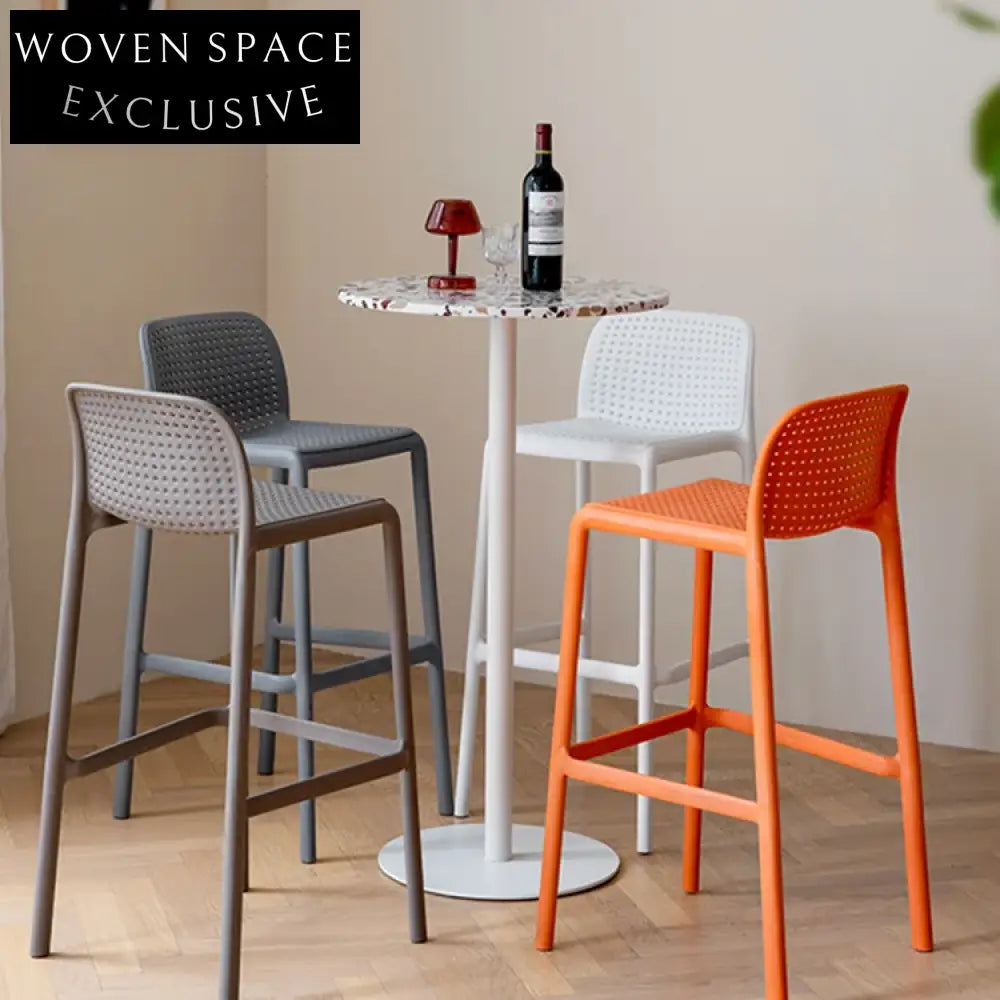 Modern Plastic Stackable High Bar Stool for Outdoor Wedding Events