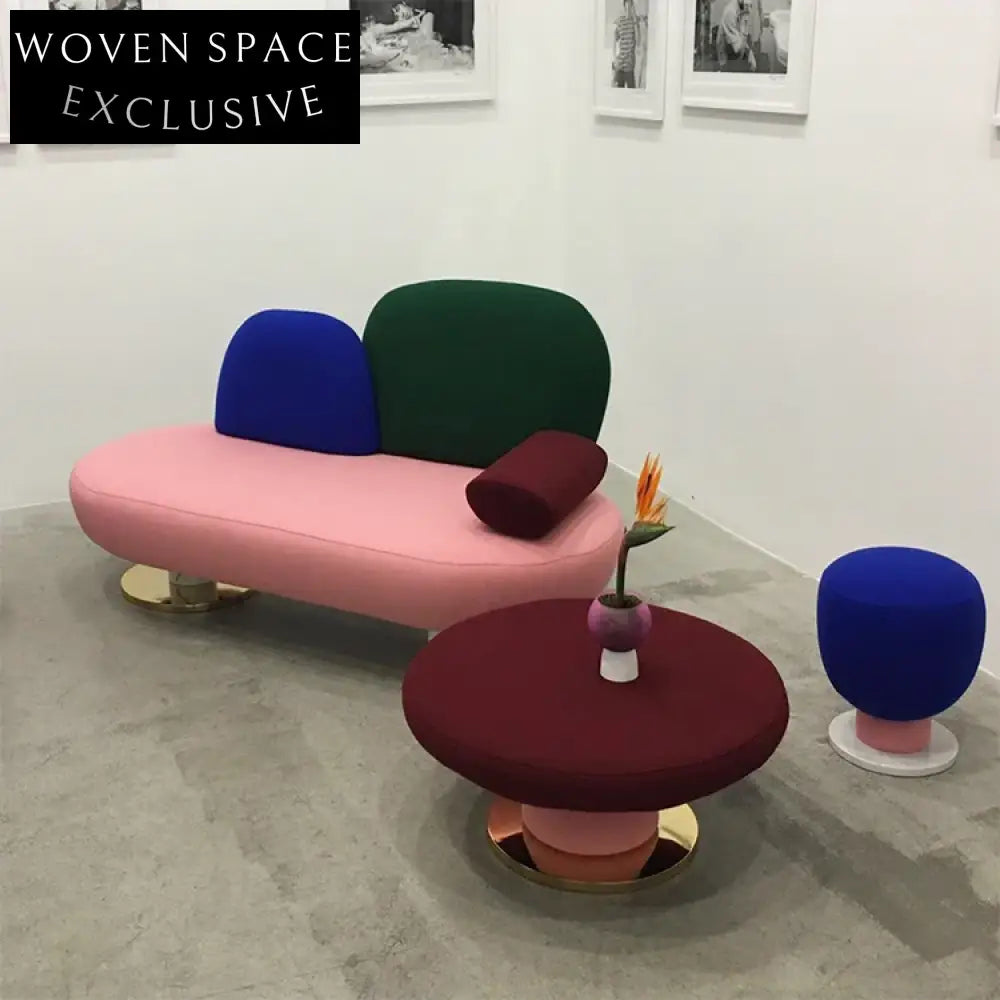 Modern Plush Fabric Sofa Set: Colorful Upholstery, Ultimate Living Room Sofa