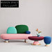 Modern Plush Fabric Sofa Set: Colorful Upholstery, Ultimate Living Room Sofa