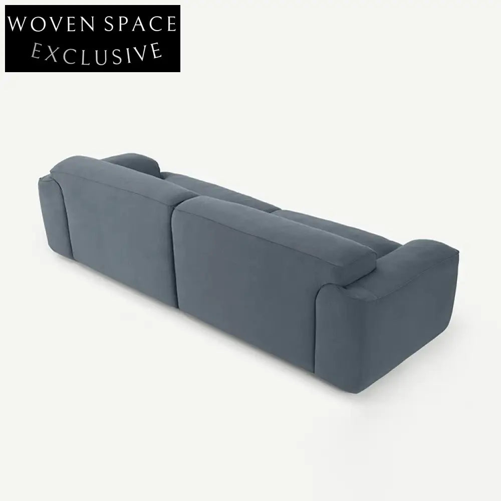 Modern Plush Velvet Modular Floor Sofa, I-Shaped Sectional Low Arm Chair