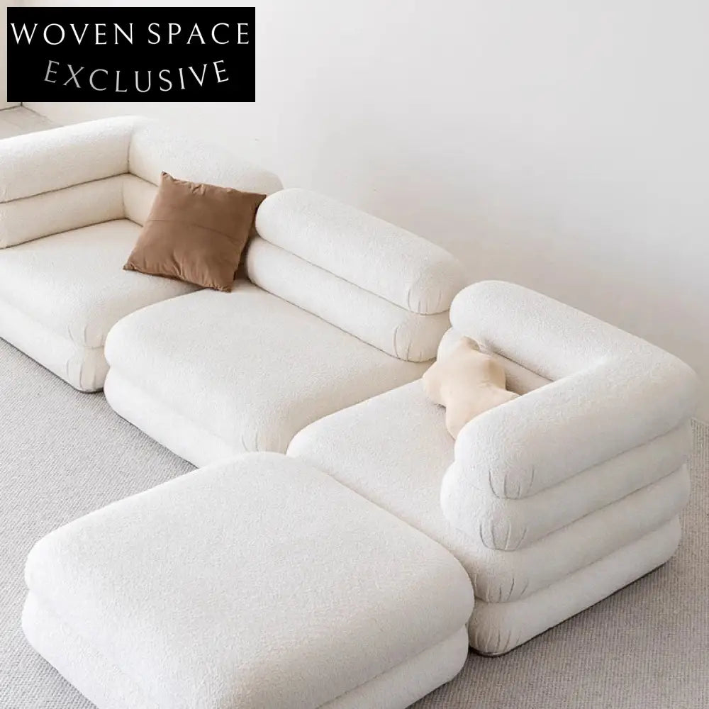 Modern Plush Velvet Modular Sectional Sofa Set for Living Rooms