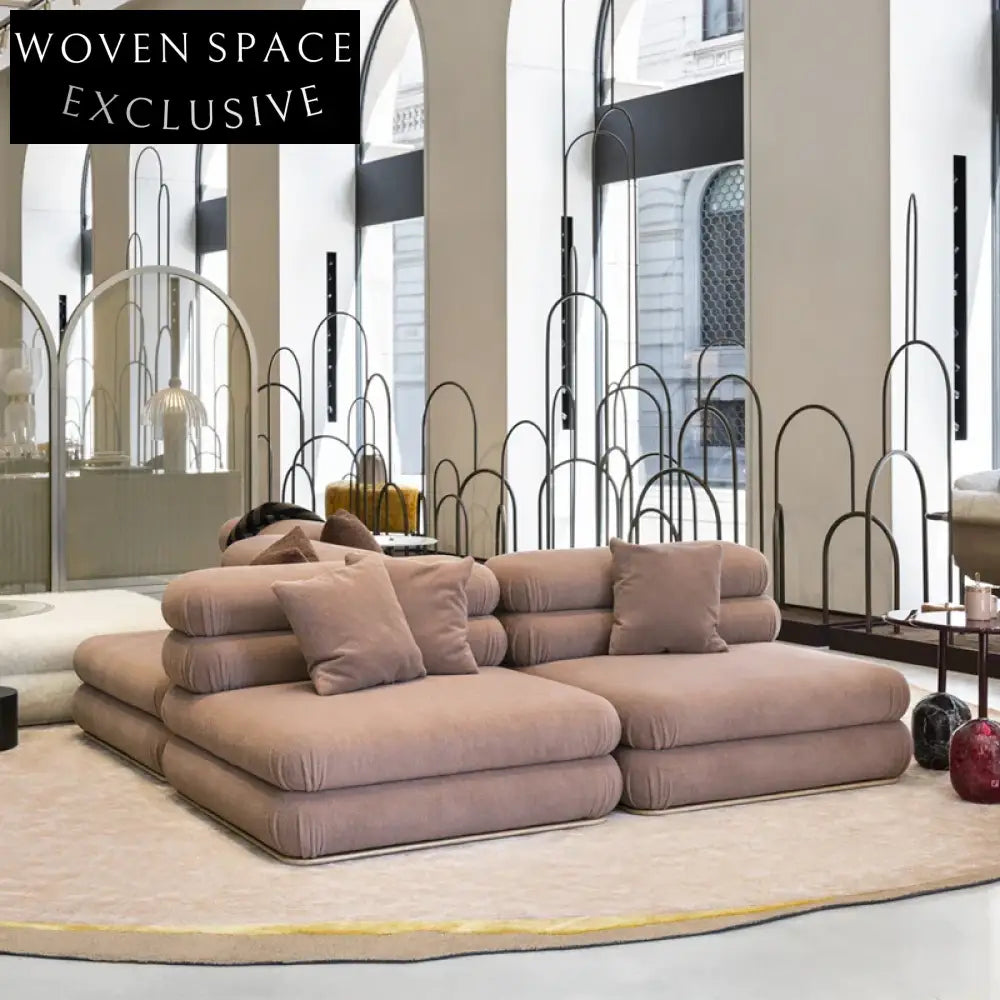 Modern Plush Velvet Modular Sectional Sofa Set for Living Rooms