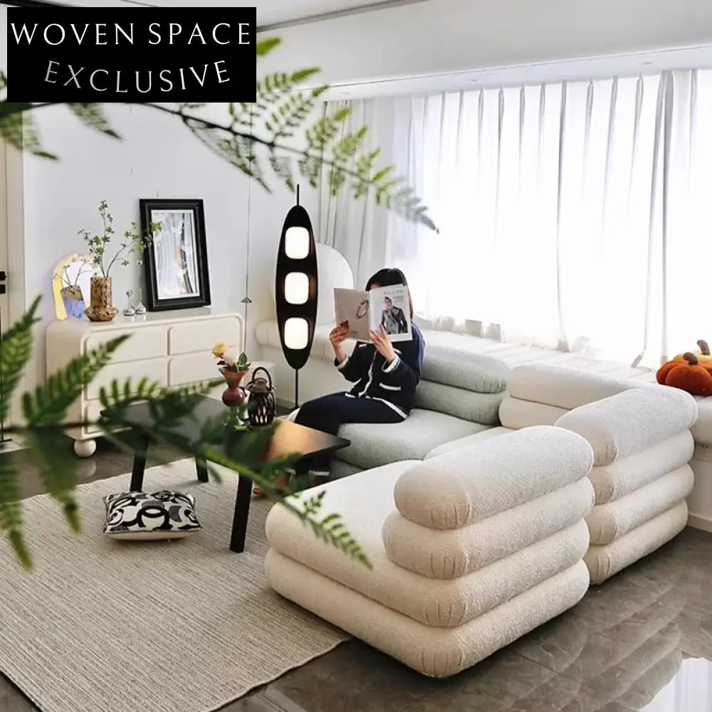 Modern Plush Velvet Modular Sectional Sofa Set for Living Rooms