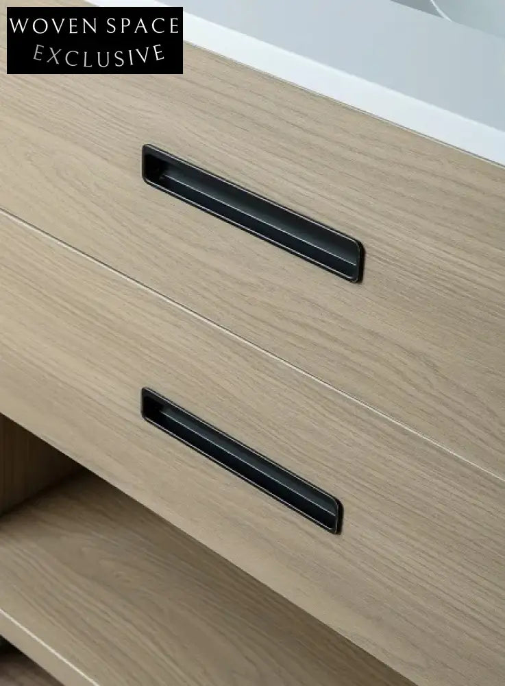 Modern Plywood Single Sink Bathroom Vanity Cabinet with Soft-Close Drawers