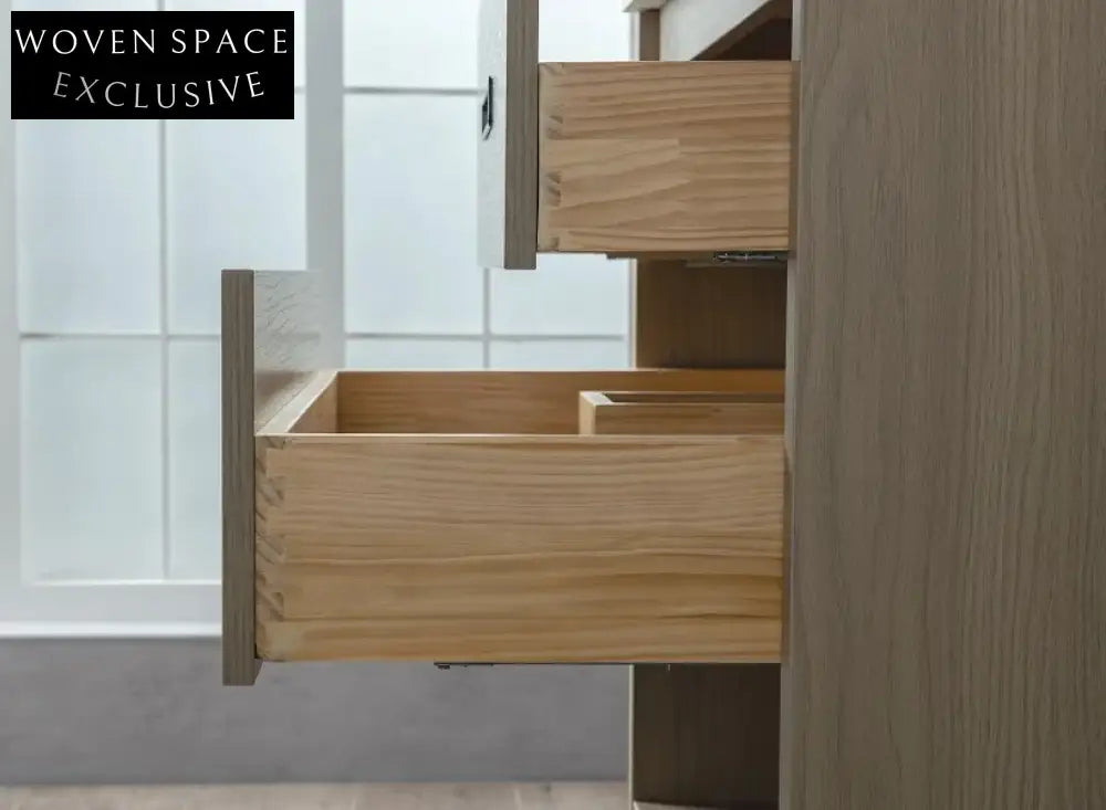 Modern Plywood Single Sink Bathroom Vanity Cabinet with Soft-Close Drawers