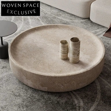Modern Polished Beige Travertine Table Natural Stone High Quality Durable for Villa Application Beige