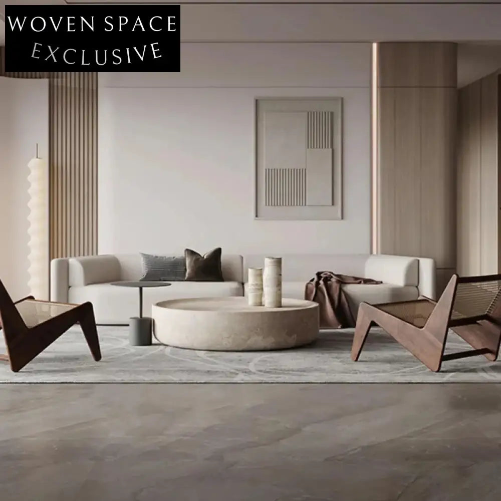 Modern Polished Beige Travertine Table Natural Stone High Quality Durable for Villa Application Beige