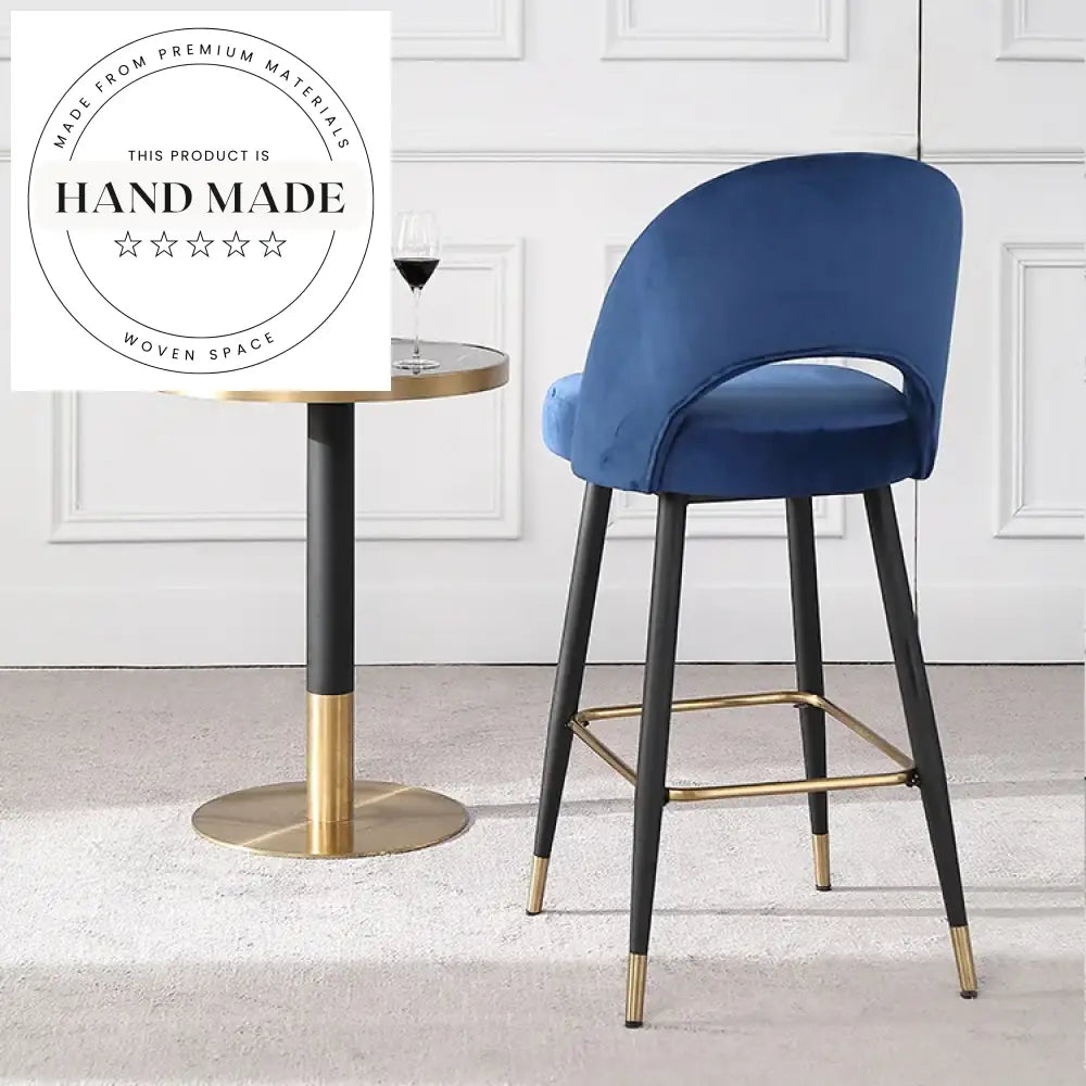 Modern PU Leather Carbon Steel Bar Chair for Kitchen Counter Seating