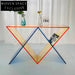 Modern Rainbow Acrylic Console Table - Versatile Hallway Entryway TV Unit