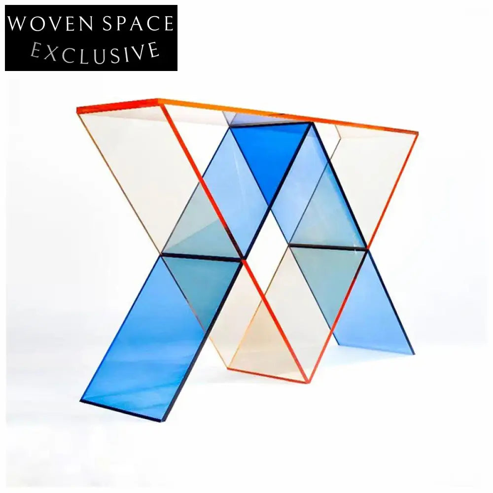 Modern Rainbow Acrylic Console Table - Versatile Hallway Entryway TV Unit