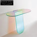 Modern Rainbow Acrylic Console Table, Vibrant Hallway Entryway Living Room Side Table