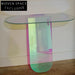 Modern Rainbow Acrylic Console Table, Vibrant Hallway Entryway Living Room Side Table