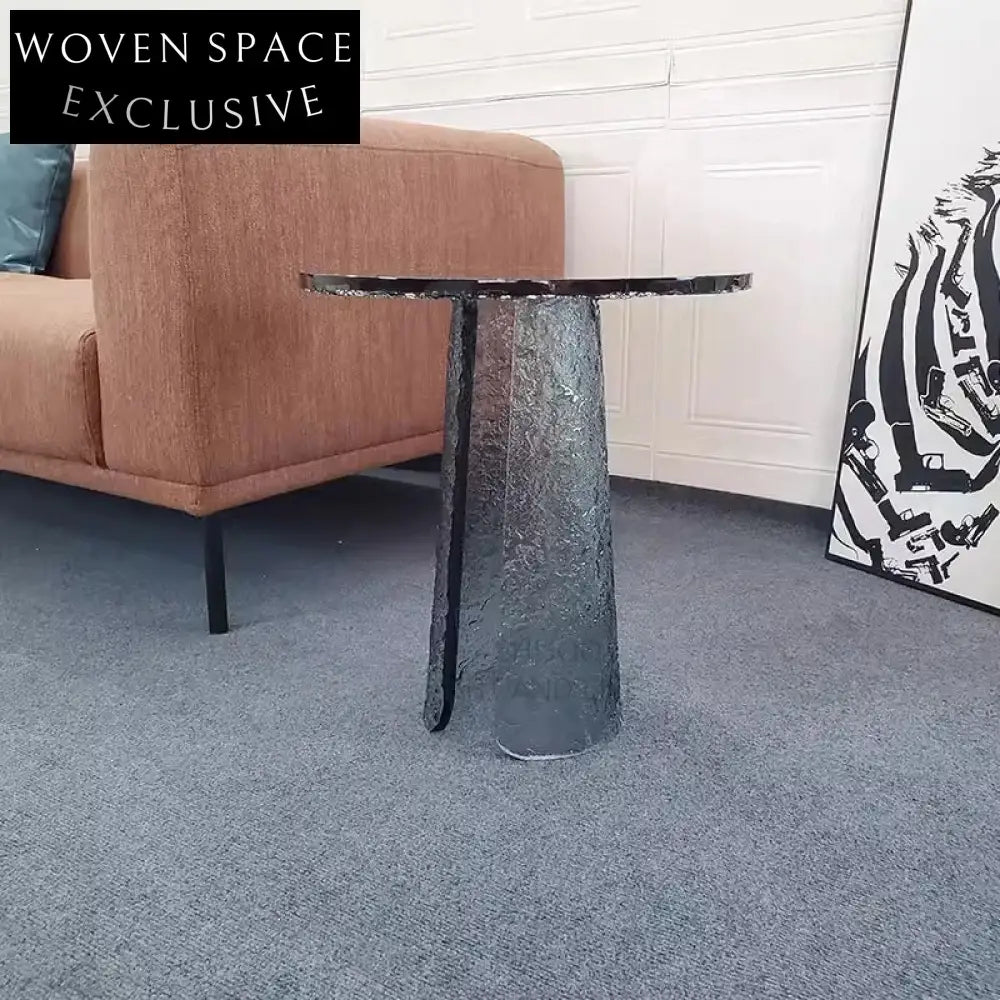 Modern Rainbow Acrylic Transparent Round Sofa Corner Living Room Coffee Table