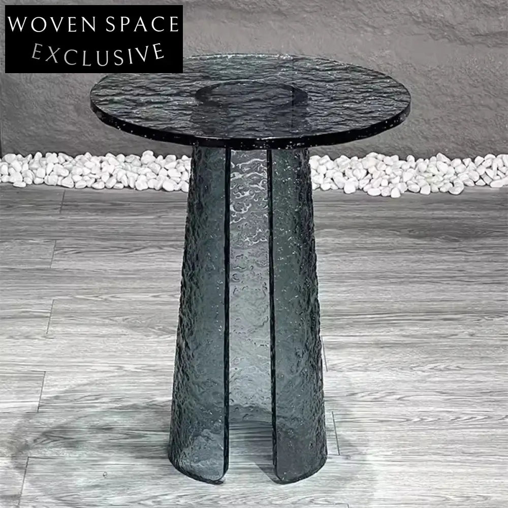 Modern Rainbow Acrylic Transparent Round Sofa Corner Living Room Coffee Table