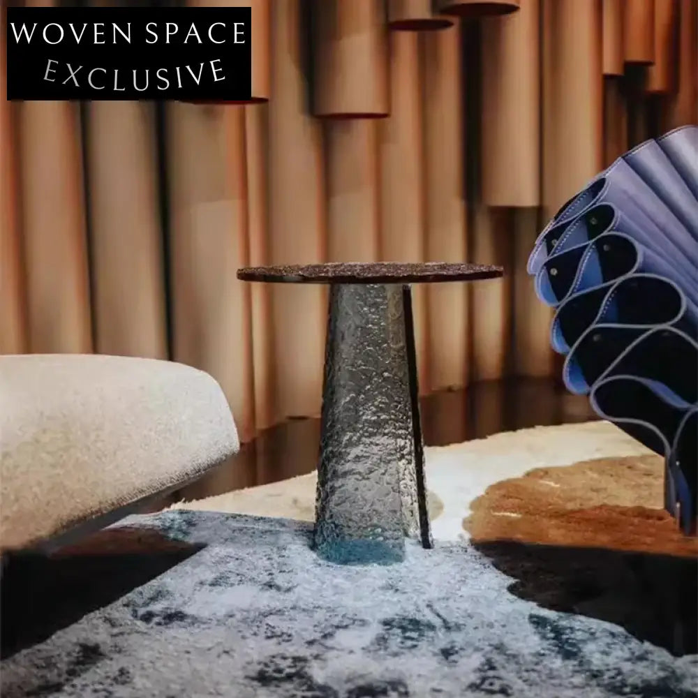 Modern Rainbow Acrylic Transparent Round Sofa Corner Living Room Coffee Table