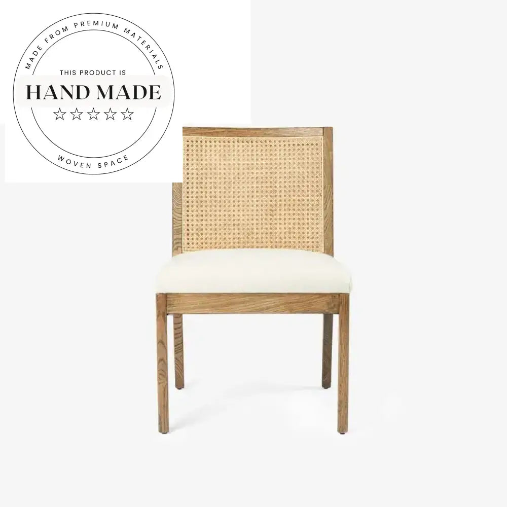 Modern Rattan Back Wooden Dining Chair for Cafe Restaurant Use