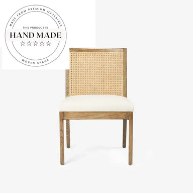 Modern Rattan Back Wooden Dining Chair for Cafe Restaurant Use