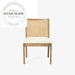 Modern Rattan Back Wooden Dining Chair for Cafe Restaurant Use